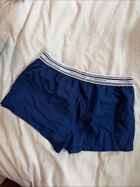 Victoria's Secret Navy Shorts with White Logo Waistband